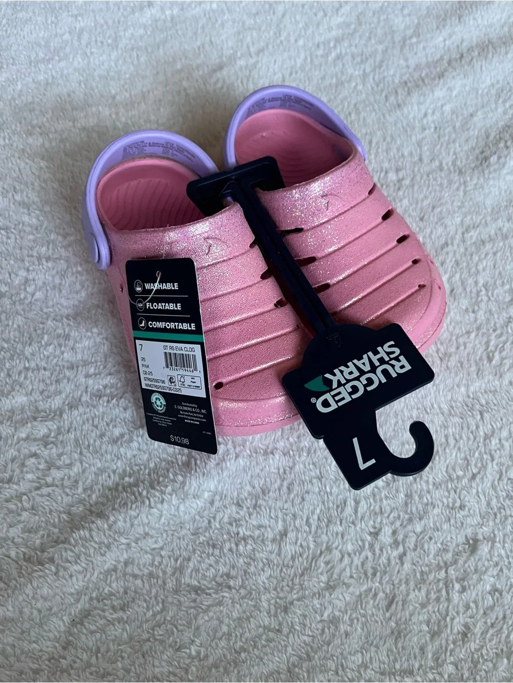 Kids' Pink Glitter Clog - Size 7
